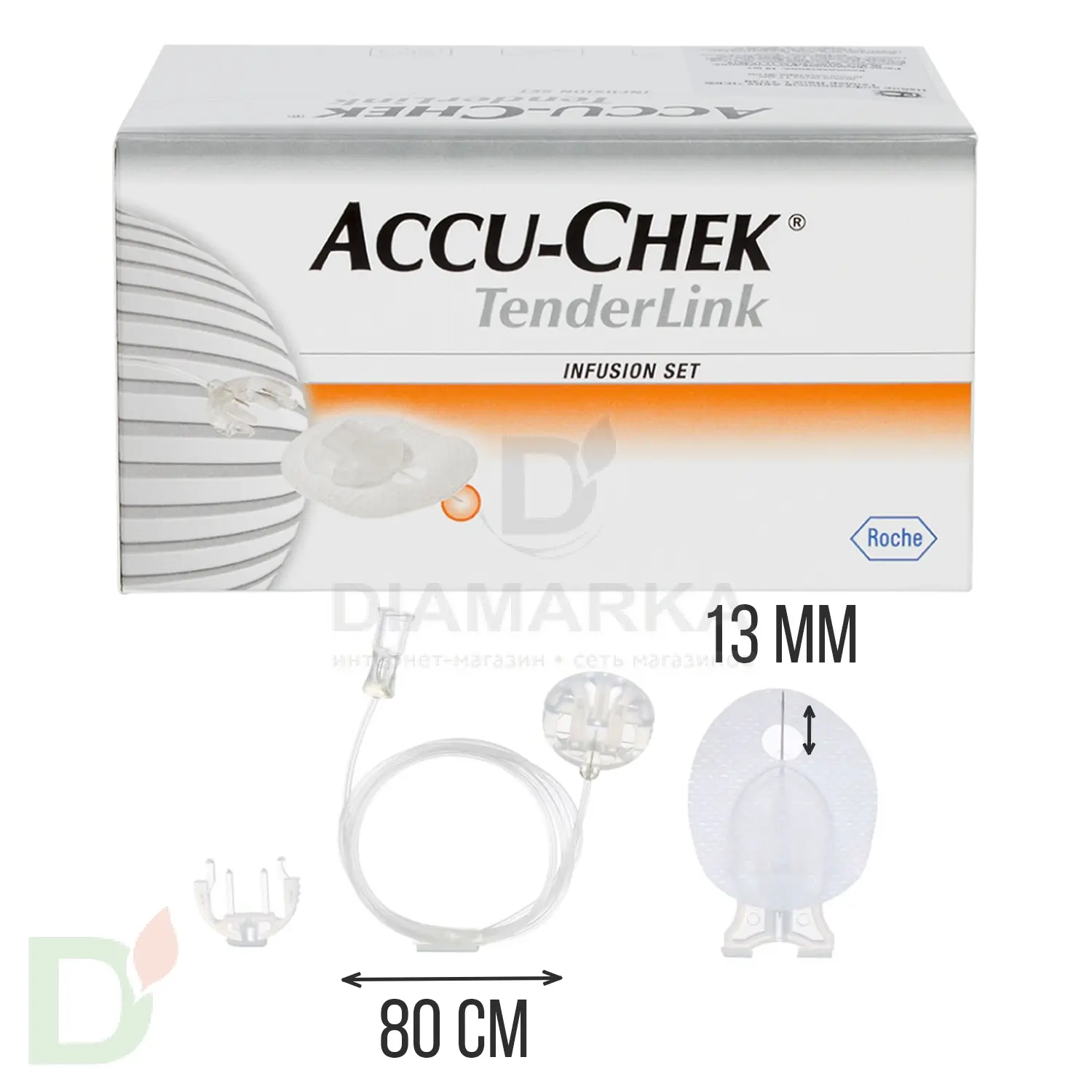 Акку-Чек ТендерЛинк 13/80, инфузионный набор, 1 шт. в Минске