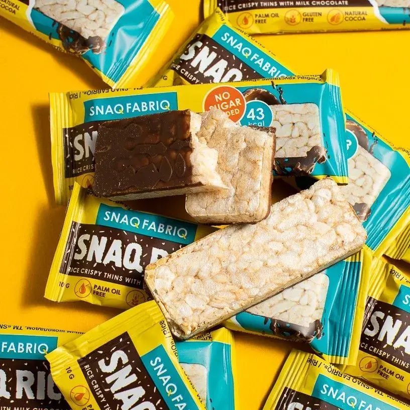 Батончик Snaq Fabriq рисовый глазированный молочным шоколадом, 10гр в Минске