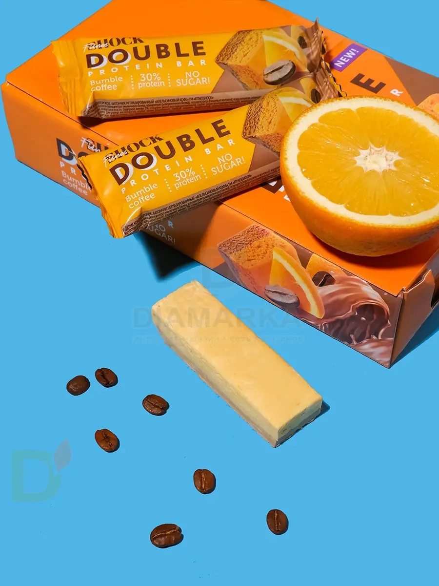 Батончик протеиновый FitnesShock Апельсиновый кофе 40гр. в Минске