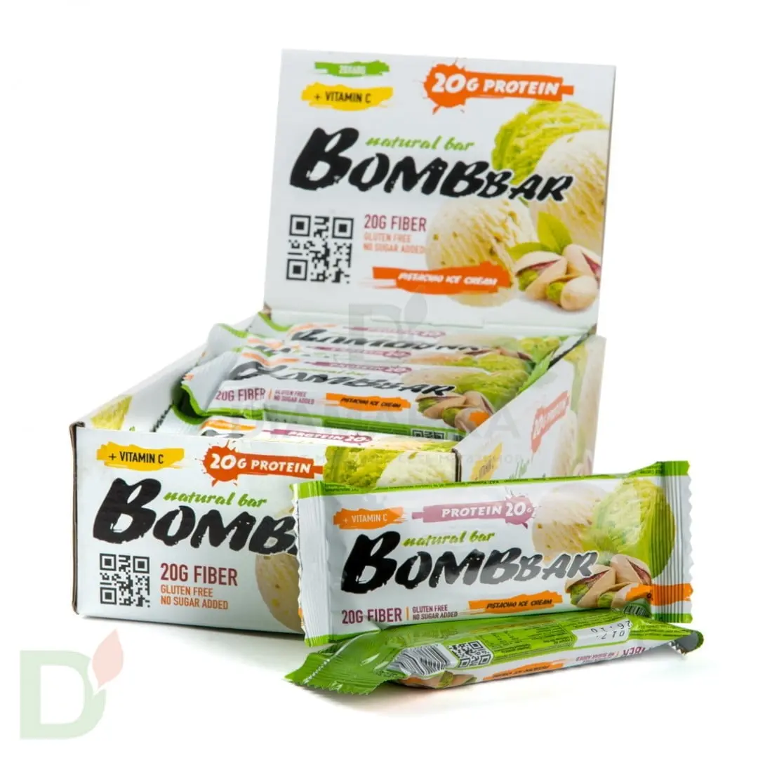Батончик BOMBBAR Фисташковый пломбир (3угл в 60г) в Минске