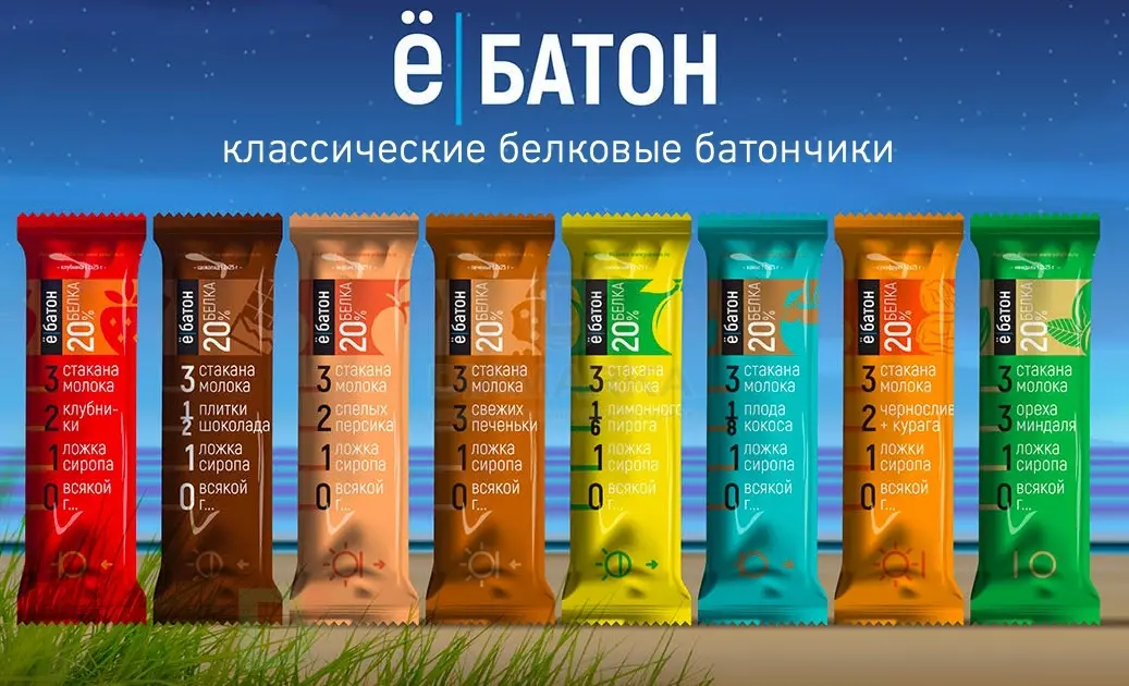 Батончик протеиновый Ё/батон Кокос в шоколадной глазури 50гр в Минске