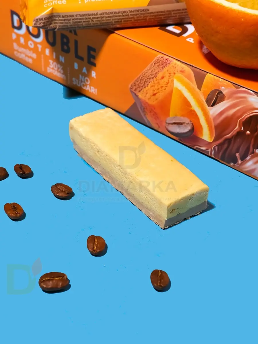 Батончик протеиновый FitnesShock Апельсиновый кофе 40гр. в Минске