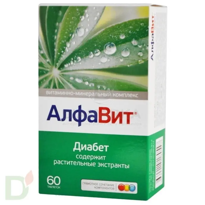 Витамины АлфаВит Диабет, 60 табл. в Минске