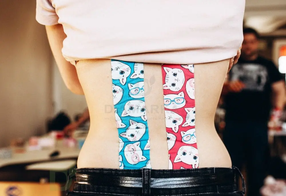 Тейп BB 5см*5м динозаврики красный