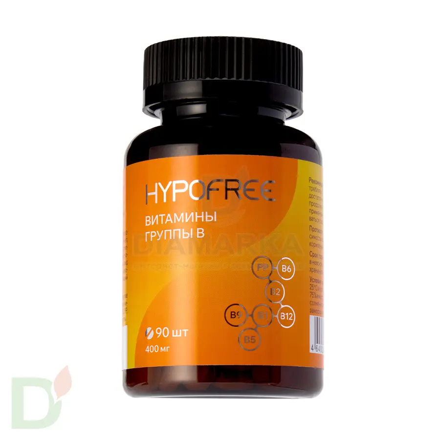 Витамины Hypofree B 400мг 90шт ЧЗ