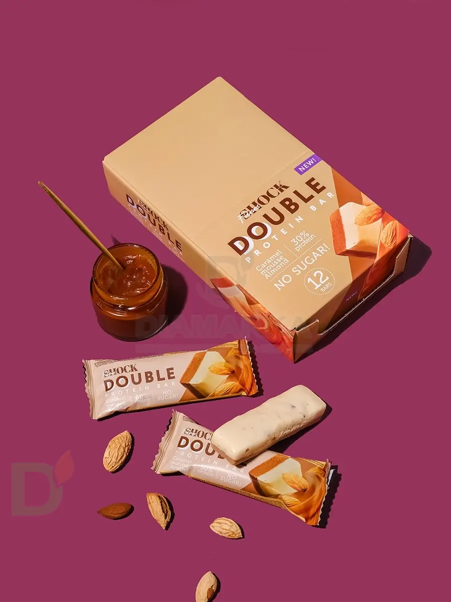 Батончик протеиновый FitnesShock Карамельный мусс с миндалем 40гр. в Минске