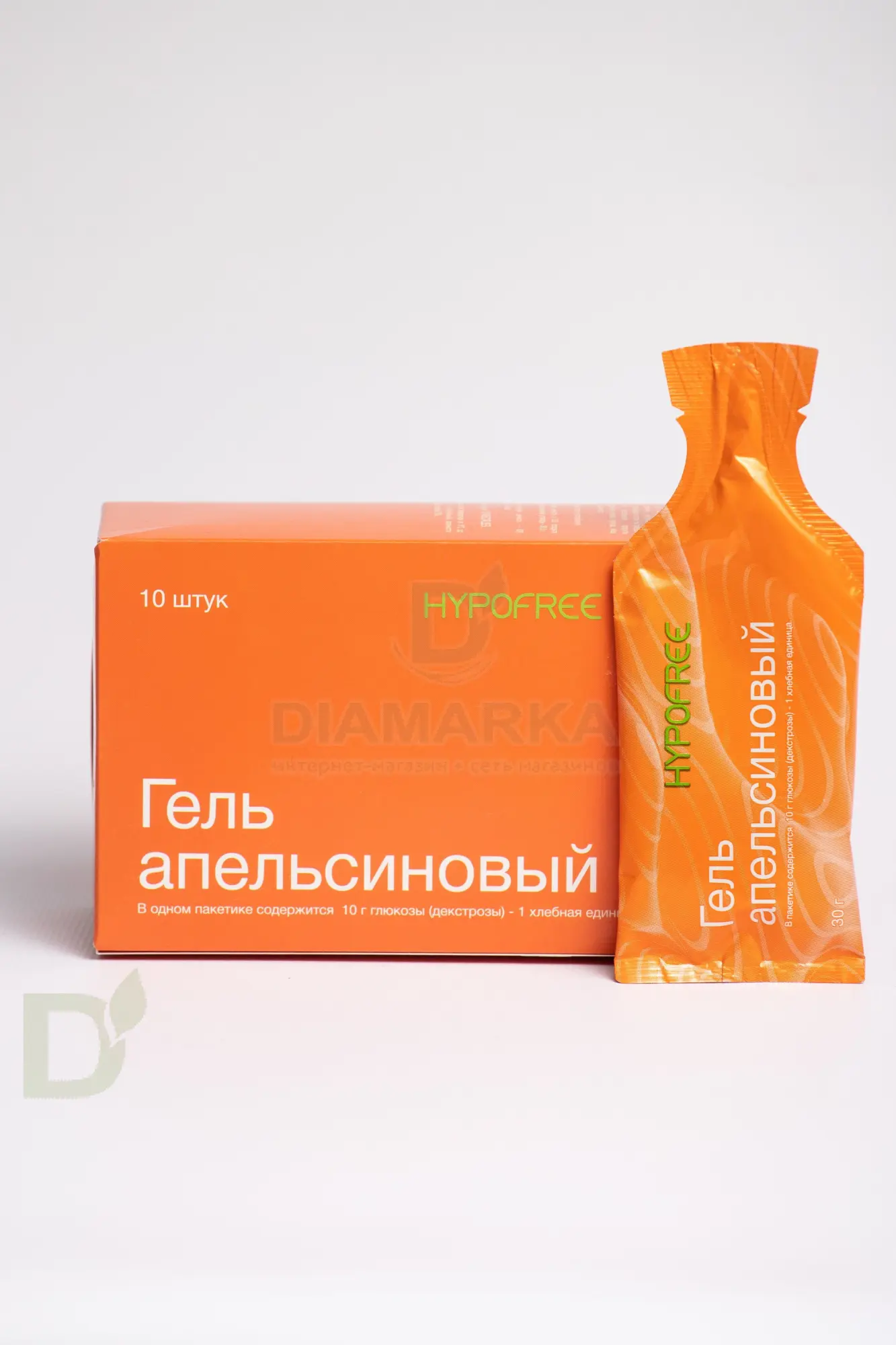 Гель HYPOFREE 1ХЕ Апельсин, мягкая упаковка, 10 саше по 30мл в Минске