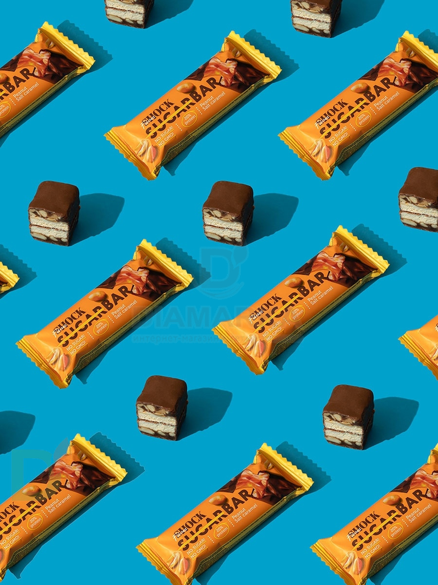 Батончик протеиновый FitnesShock Соленая карамель-Арахис 50гр. в Минске