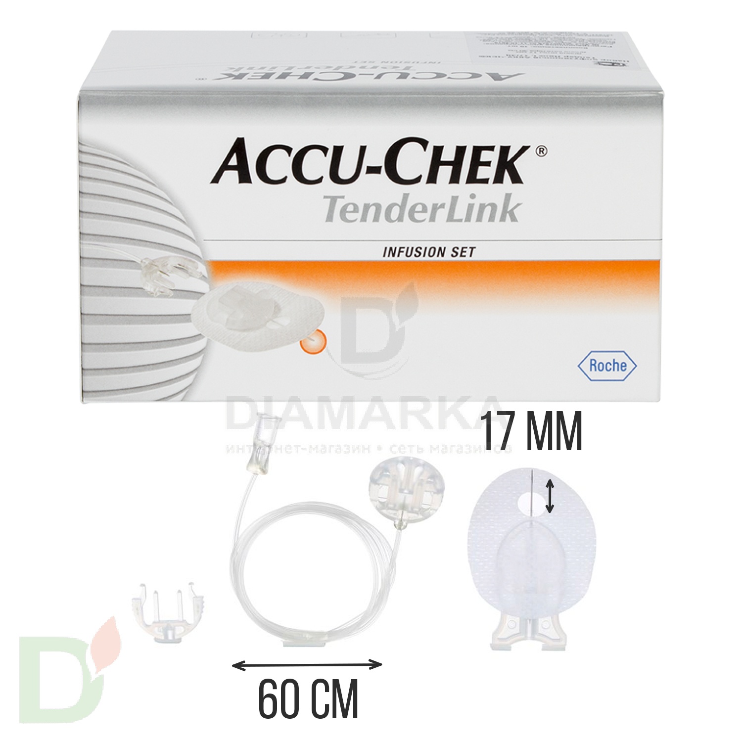 Акку-Чек ТендерЛинк 17/60, инфузионный набор, 1 шт. в Минске