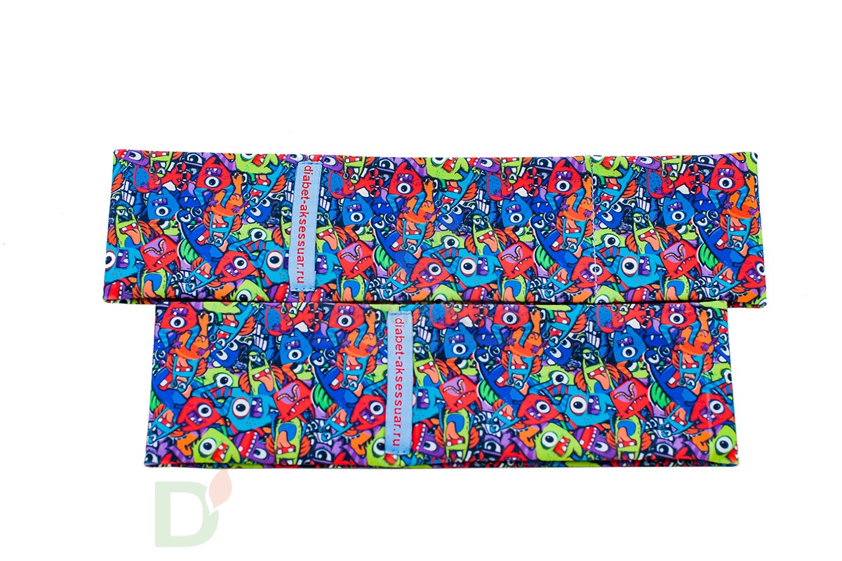 Пояс для ношения помпы на талии INSULA KIDS Монстрики, синий