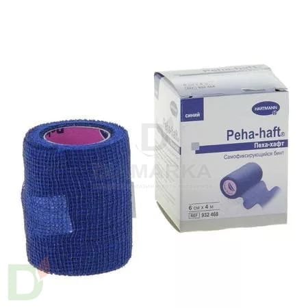 Бинт самофиксирующийся Пеха-хафт (Peha-haft), 6см х 4 м, Синий в Минске