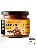 Паста арахисовая SHOKO MILK DopDrops с молочным шоколадом без сахара, 250 гр.