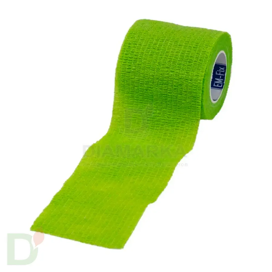 Бинт эластичный когезивный EM-fix krep Лайм, 5 см х 4,5 м в Минске