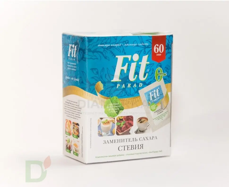 Заменитель сахара на основе эритрита "ФитПарад" №8  (саше) 60 штук