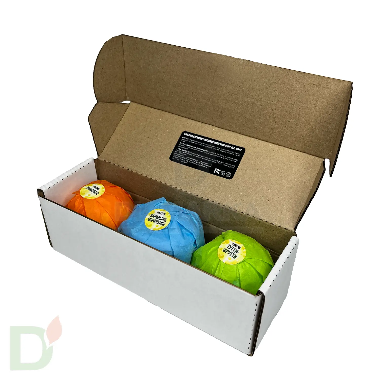 Бокс - Бомбочки для ванны детские (з шт в комплекте) в Минске