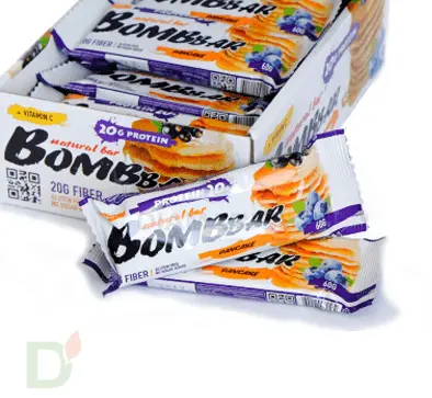 Батончик BOMBBAR Смородиново-черничный панкейк (3 угл в 60г) в Минске