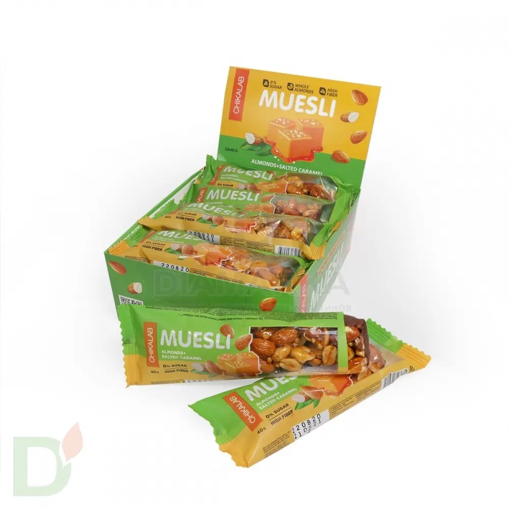 Батончик мюсли CHIKALAB миндальный с соленой карамелью 40 гр. в Минске