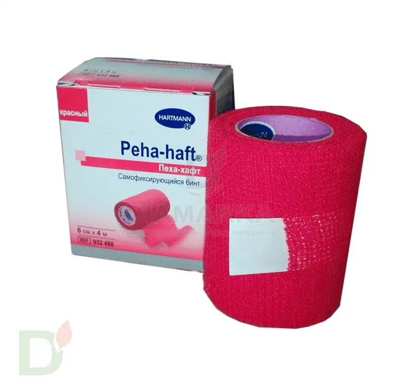 Бинт самофиксирующийся Пеха-хафт (Peha-haft), 6см х 4 м, Красный в Минске
