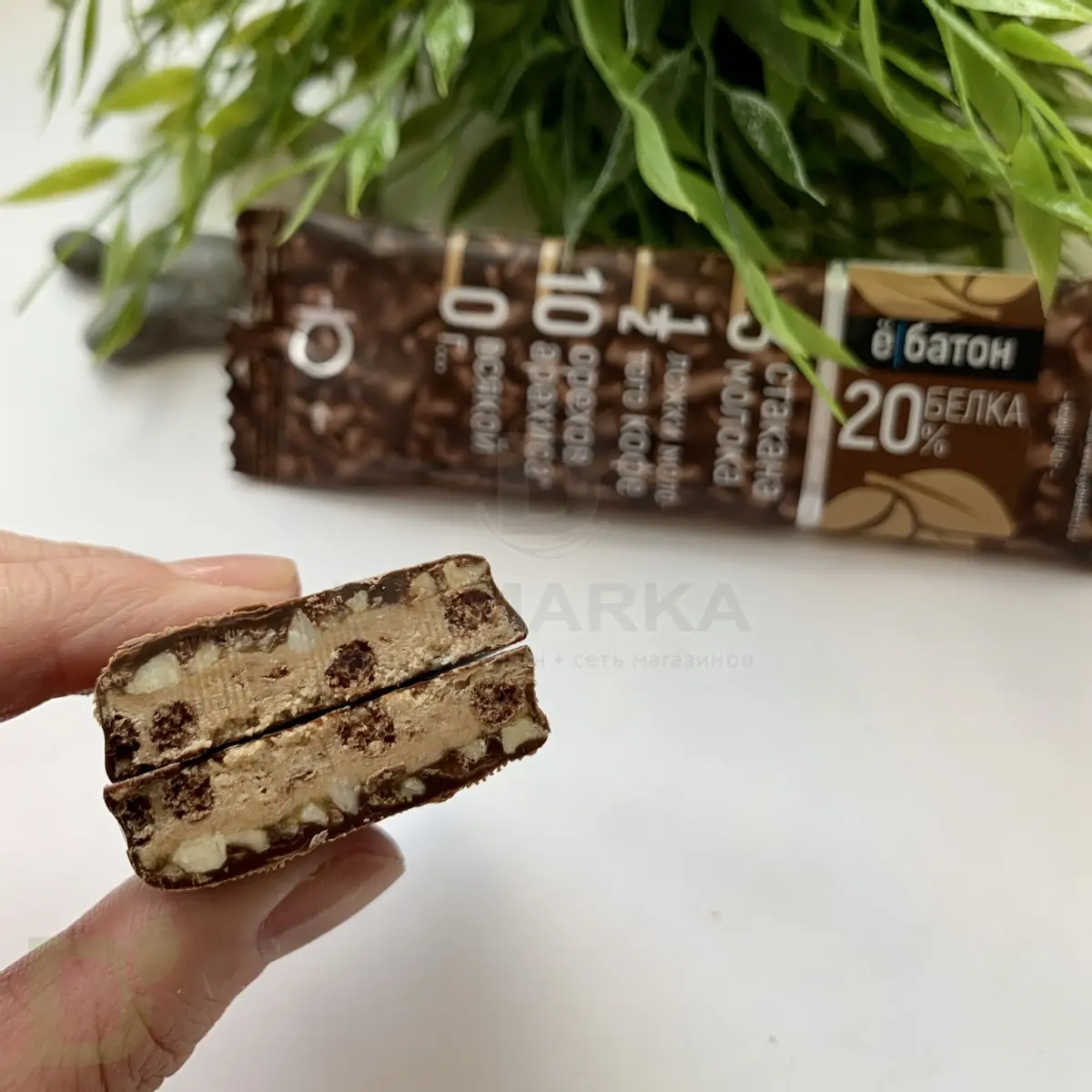 Батончик протеиновый Ё/батон "Арахис-Кофе" в шоколадной глазури 40гр в Минске