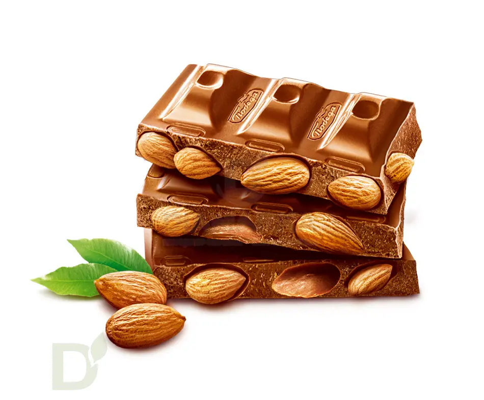 Шоколад  Победа Чаржед Молочный с миндалем без сахара, 90г.