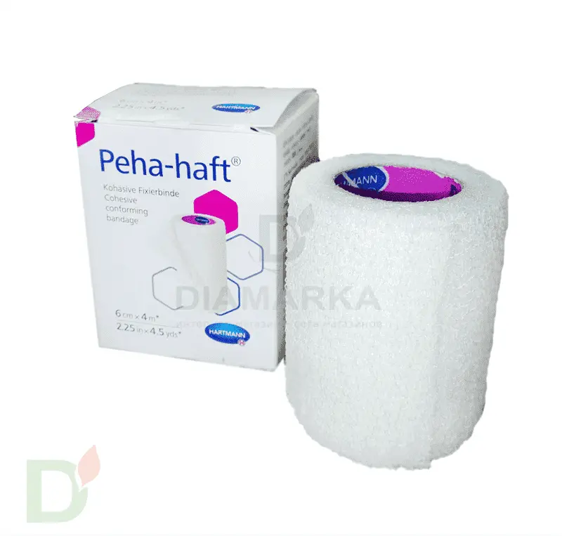 Бинт самофиксирующийся Пеха-хафт (Peha-haft), 6см х 4 м, Белый в Минске
