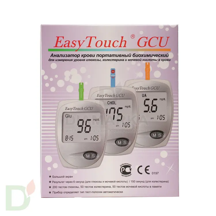 Биохимический анализатор ИзиТач (EasyTouch GCU) (глюкоза, холестерин и мочевая кислота в крови) в Минске