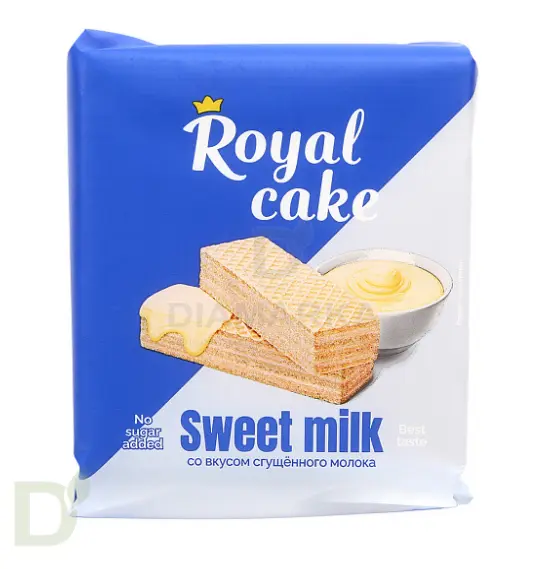 Вафли Royal cake со вкусом «СГУЩЕНОЕ МОЛОКО» без сахара, 120 г в Минске